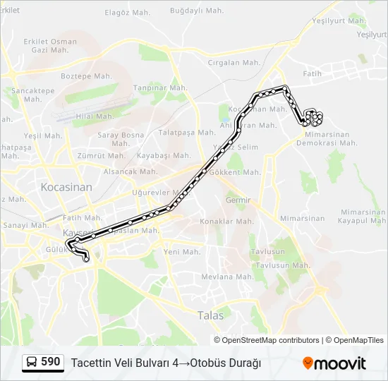 590 Bus Line Map