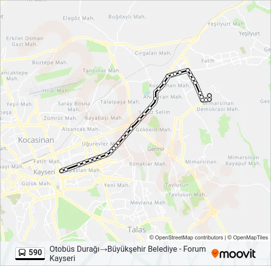 590 Bus Line Map