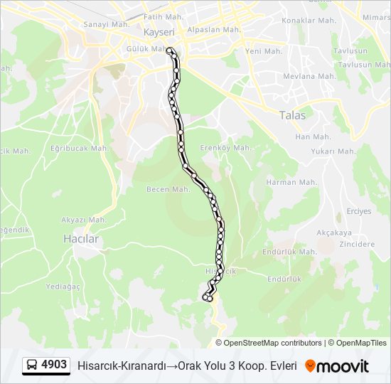 4903 bus Line Map