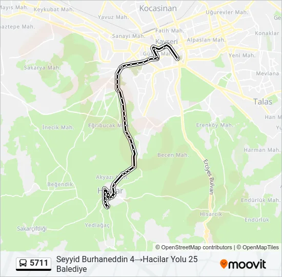 5711 Bus Line Map