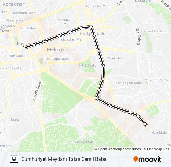 cumhuriyet meydani talas cemil baba route schedules stops maps cumhuriyet meydani