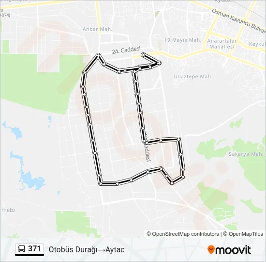 371 Bus Line Map