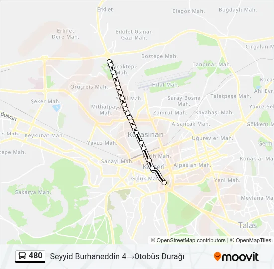 480 Bus Line Map
