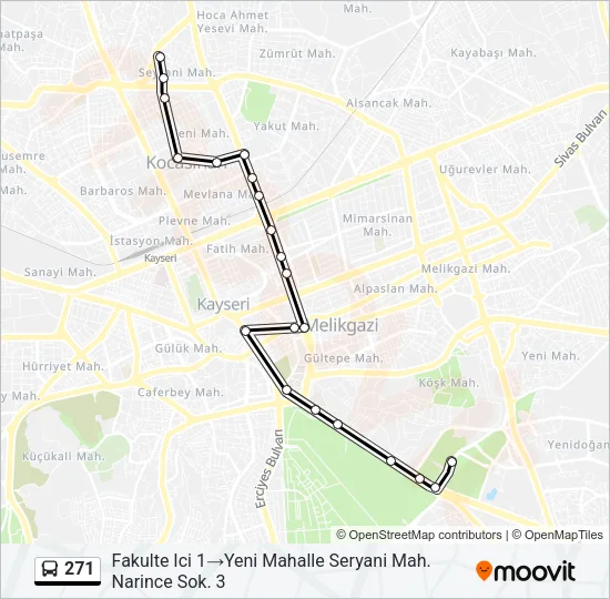 271 Bus Line Map