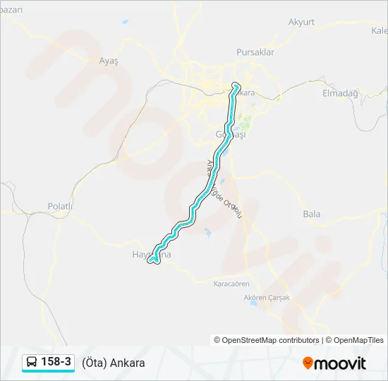 158-3 Bus Line Map