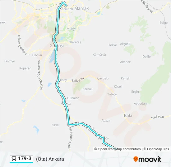 179-3 Bus Line Map