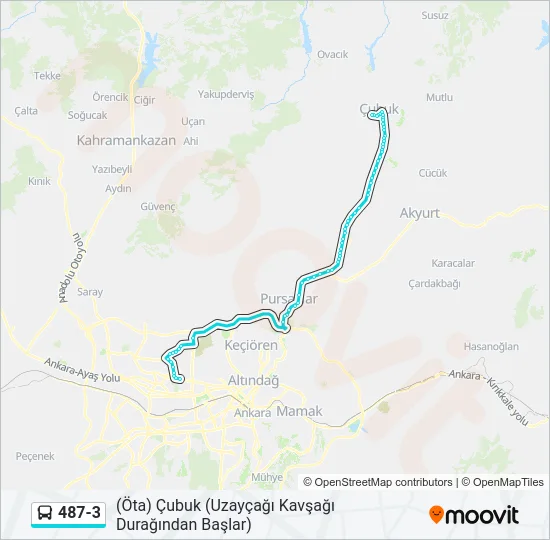 487-3 Bus Line Map