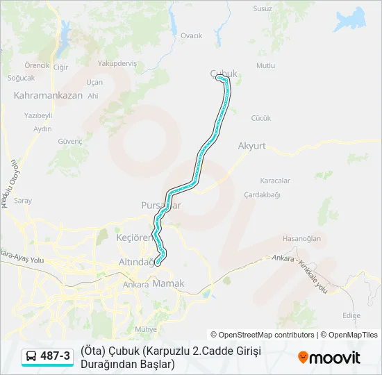 487-3 Bus Line Map