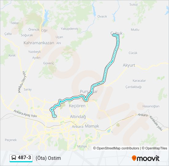 487-3 Bus Line Map