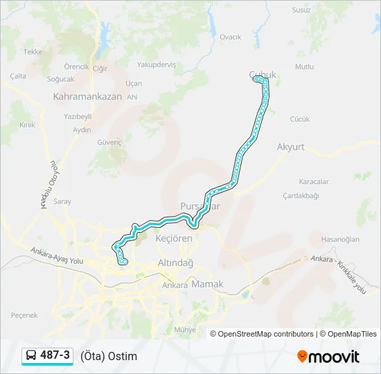 487-3 Bus Line Map