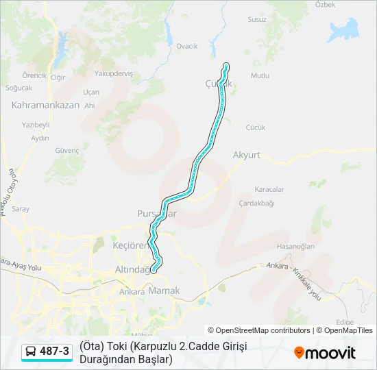 487-3 Bus Line Map