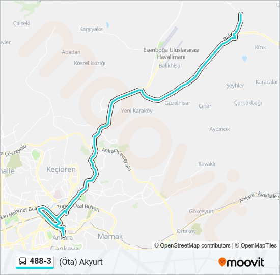 488-3 Bus Line Map