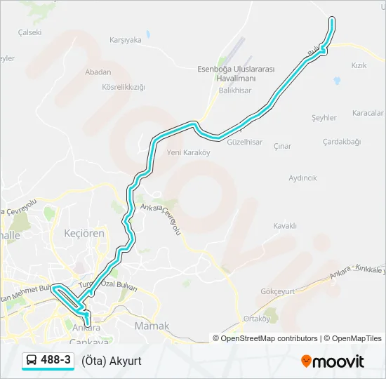 488-3 Bus Line Map
