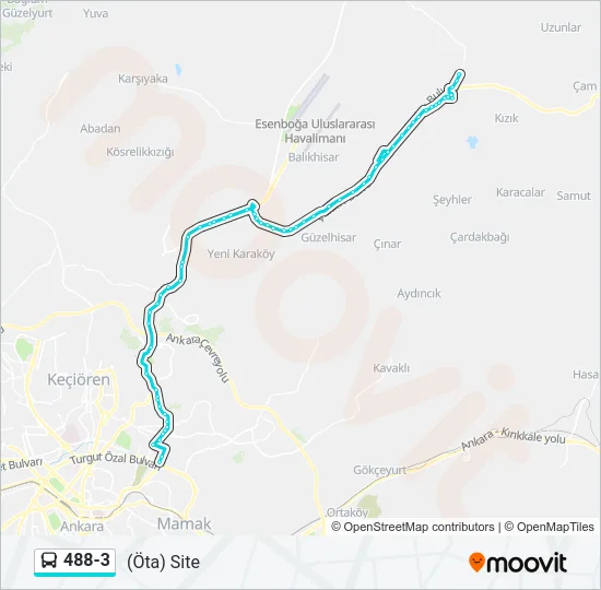 488-3 Bus Line Map