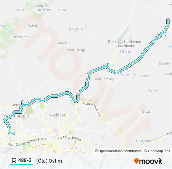 488-3 Bus Line Map