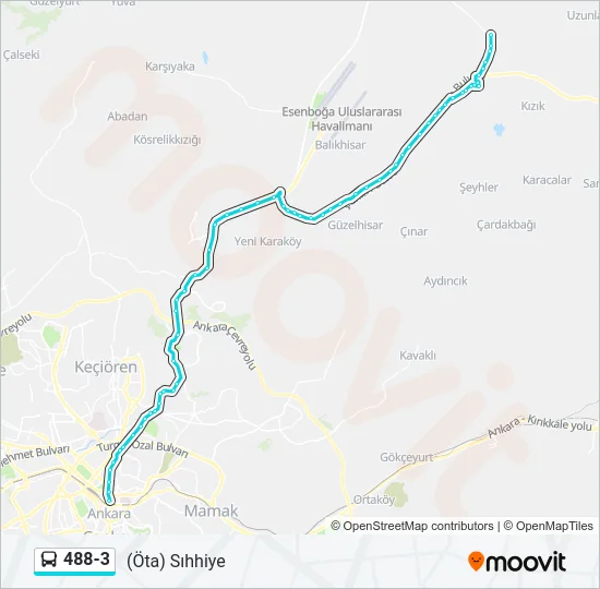 488-3 Bus Line Map