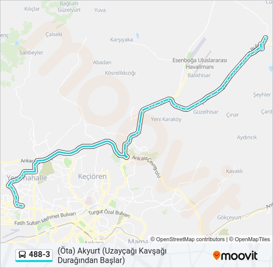 488-3 Bus Line Map