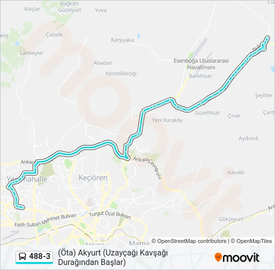 488-3 Bus Line Map
