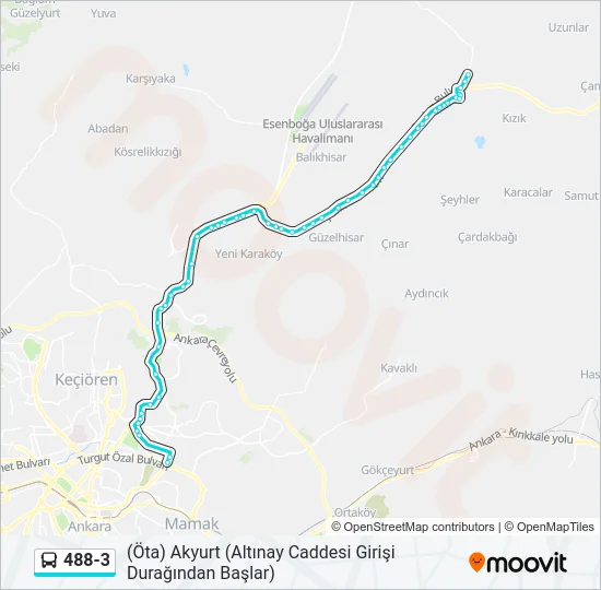 488-3 Bus Line Map