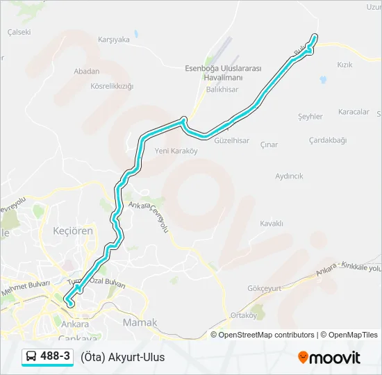 488-3 Bus Line Map