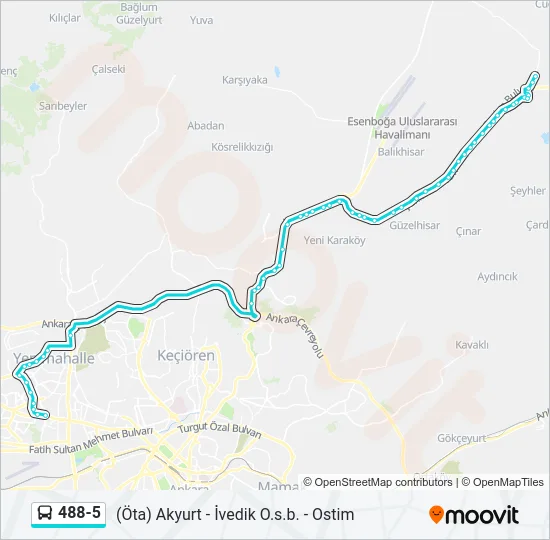488-5 Bus Line Map