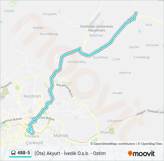 488-5 Bus Line Map