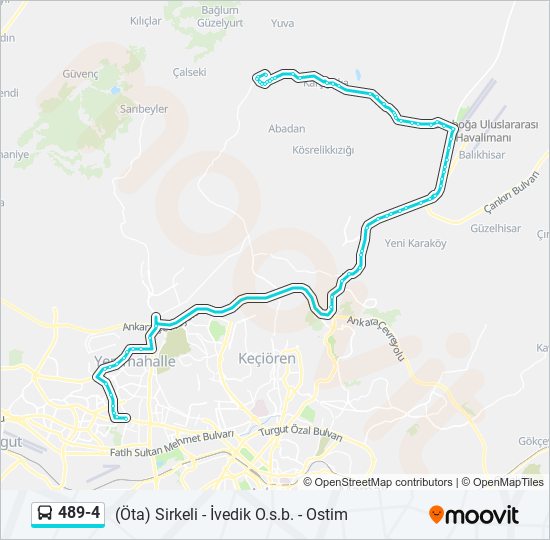 489-4 bus Line Map