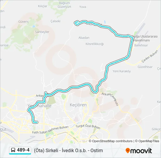 489-4 Bus Line Map