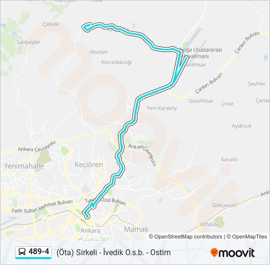 489-4 bus Line Map