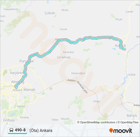 490-8 Bus Line Map