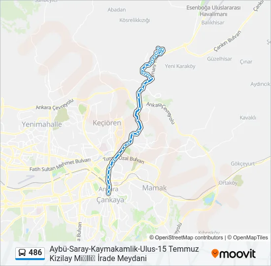 486 Bus Line Map