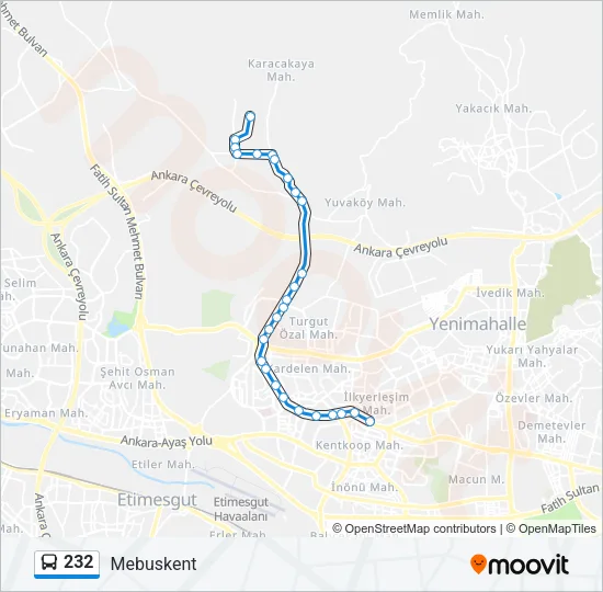 232 Bus Line Map