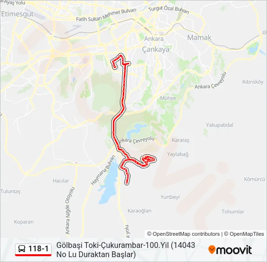 118-1 Bus Line Map