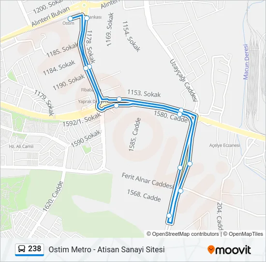 238 Bus Line Map