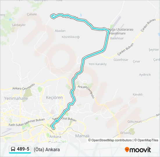 489-5 Bus Line Map