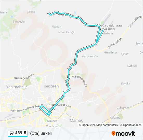 489-5 Bus Line Map