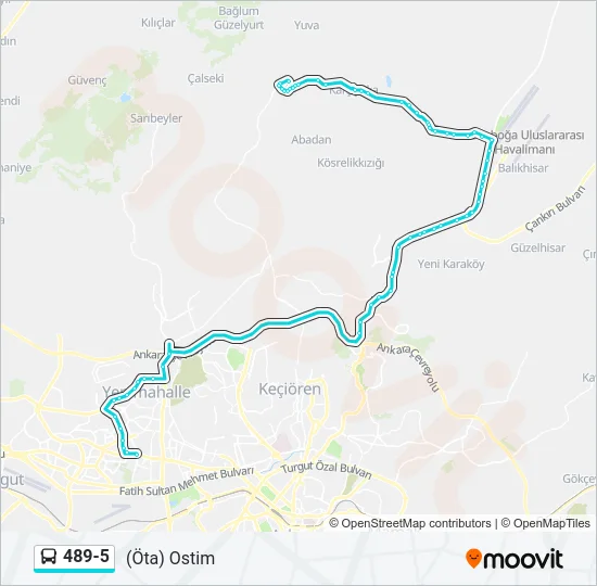 489-5 Bus Line Map