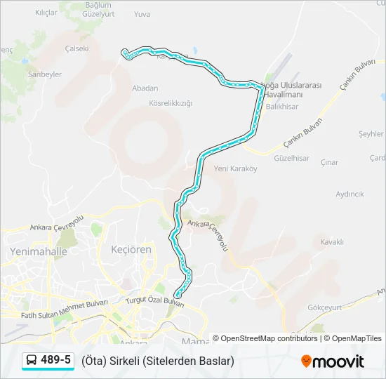 489-5 Bus Line Map