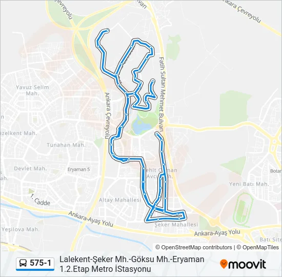 575-1 Bus Line Map