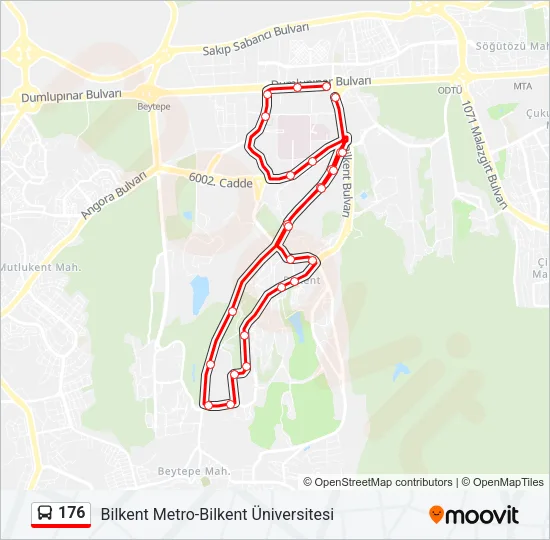 176 Bus Line Map