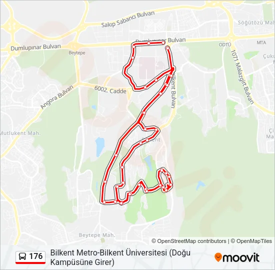 176 Bus Line Map