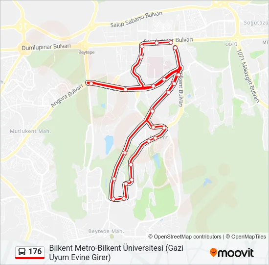 176 Bus Line Map