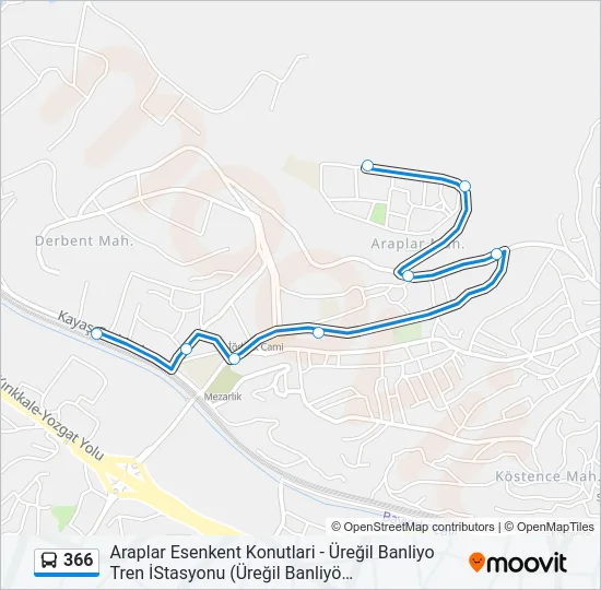 366 Bus Line Map