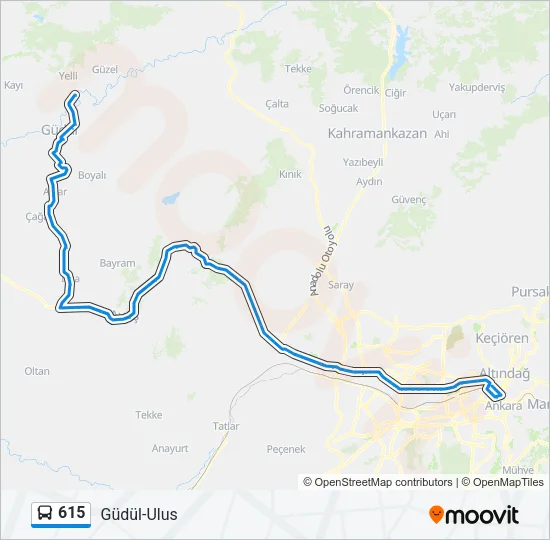 615 Bus Line Map