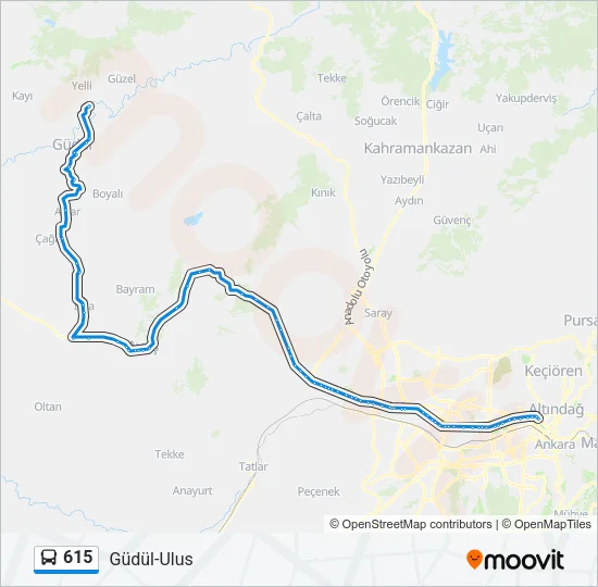 615 Bus Line Map