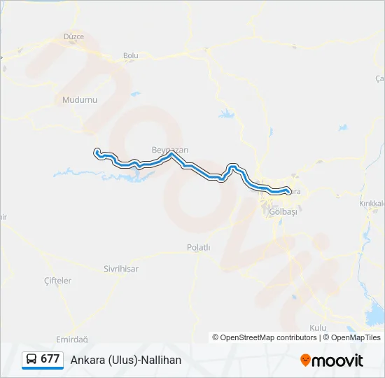 677 Bus Line Map