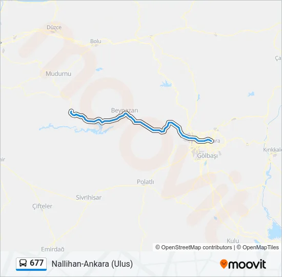 677 Bus Line Map