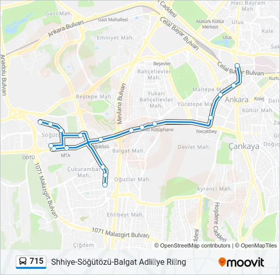 715 Bus Line Map