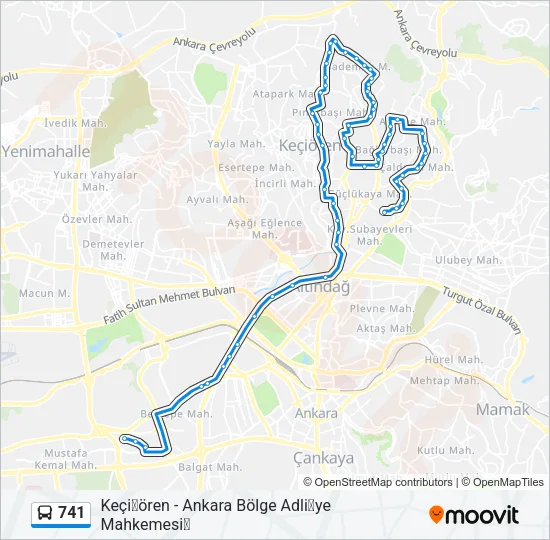 741 Bus Line Map