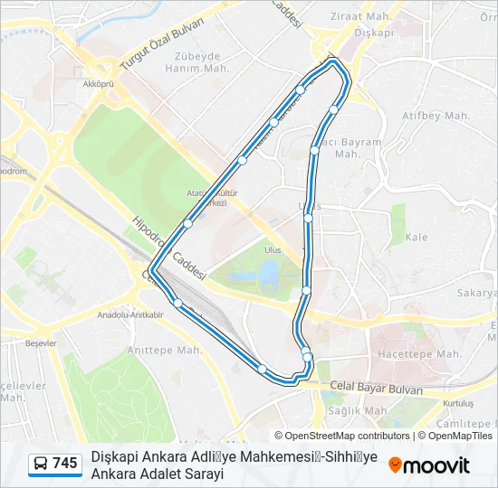 745 Bus Line Map
